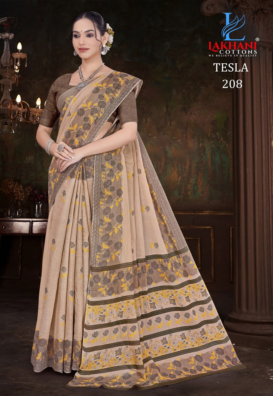 Tesla Vol 2 By Lakhani Cotton Printed Fancy Wholesale Saree In India